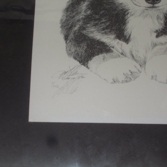 Vintage art 1991, 7/250 signed matted & framed approximately18.5"x15.5" - Picture 3 of 6